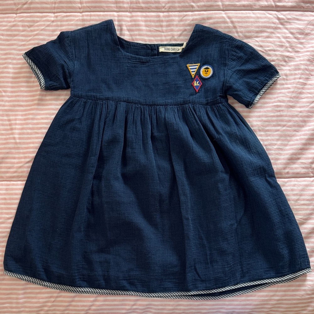 BOBO CHOSES Navy Blue Dress Size 4-5T